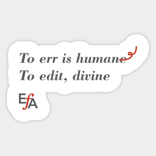 To err is humane... Sticker